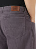 Plus Men's Purple Loose Fit Washed Jeans Non-Stretchable