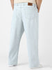 Plus Men's Light Grey Loose Fit Washed Jeans Non-Stretchable