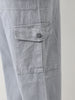 Plus Men's Ice Grey Loose Fit Cargo Jeans with 6 Pockets Non-Stretchable