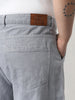Plus Men's Ice Grey Loose Fit Cargo Jeans with 6 Pockets Non-Stretchable