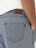 Plus Men's Light Grey Loose Fit Cargo Jeans with 6 Pockets Non-Stretchable