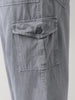 Plus Men's Light Grey Loose Fit Cargo Jeans with 6 Pockets Non-Stretchable