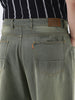 Plus Men's Grey Loose Baggy Fit Heavy Washed Jeans Non-Stretchable