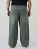 Plus Men's Grey Loose Baggy Fit Heavy Washed Jeans Non-Stretchable