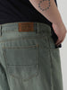 Plus Men's Grey Loose Baggy Fit Heavy Washed Jeans Non-Stretchable