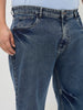 Plus Men's Light Blue Regular Fit Acid Washed Denim Jeans Stretchable