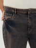 Plus Men's Light Brown Regular Fit Acid Washed Denim Jeans Stretchable