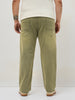 Plus Men's Ice Grey Regular Fit Whisker Washed Yellow Tint Denim Jeans Stretchable
