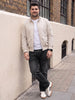 Plus Men's Black Relaxed Fit Washed Denim Jeans Non-Stretchable