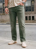 Plus Men's Olive Relaxed Fit Washed Denim Jeans Non-Stretchable