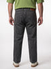 Plus Men's Grey Relaxed Fit Washed Denim Jeans Non-Stretchable
