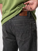 Plus Men's Grey Relaxed Fit Washed Denim Jeans Non-Stretchable