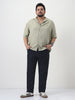 Plus Men's Black Slim Fit Washed Denim Jeans Stretchable