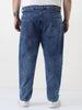 Plus Men's Blue Slim Fit Washed Denim Jeans Stretchable