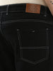 Plus Men's Black Straight Fit Washed Jeans Stretchable