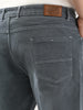 Plus Men's Grey Straight Fit Washed Jeans Stretchable