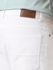 Plus Men's White Straight Fit Washed Jeans Stretchable