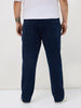 Plus Men's Blue Straight Fit Raw Washed Denim Jeans Stretchable