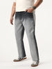 Plus Men's Dark Grey Straight Fit Heavy Washed Faded Denim Jeans Stretchable