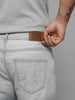 Plus Men's Ice Grey Straight Fit Heavy Washed Faded Denim Jeans Stretchable