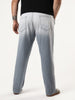 Plus Men's Light Grey Straight Fit Heavy Washed Faded Denim Jeans Stretchable