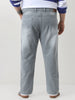 Plus Men's Light Grey Straight Fit Washed Jeans Stretchable