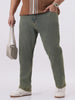 Plus Men's Ice Blue Straight Fit Heavy Washed Jeans Stretchable
