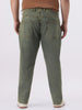 Plus Men's Ice Blue Straight Fit Heavy Washed Jeans Stretchable