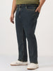 Plus Men's Blue Straight Fit Heavy Washed Jeans Stretchable