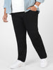 Plus Regular Men Black Jeans