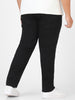 Plus Regular Men Black Jeans