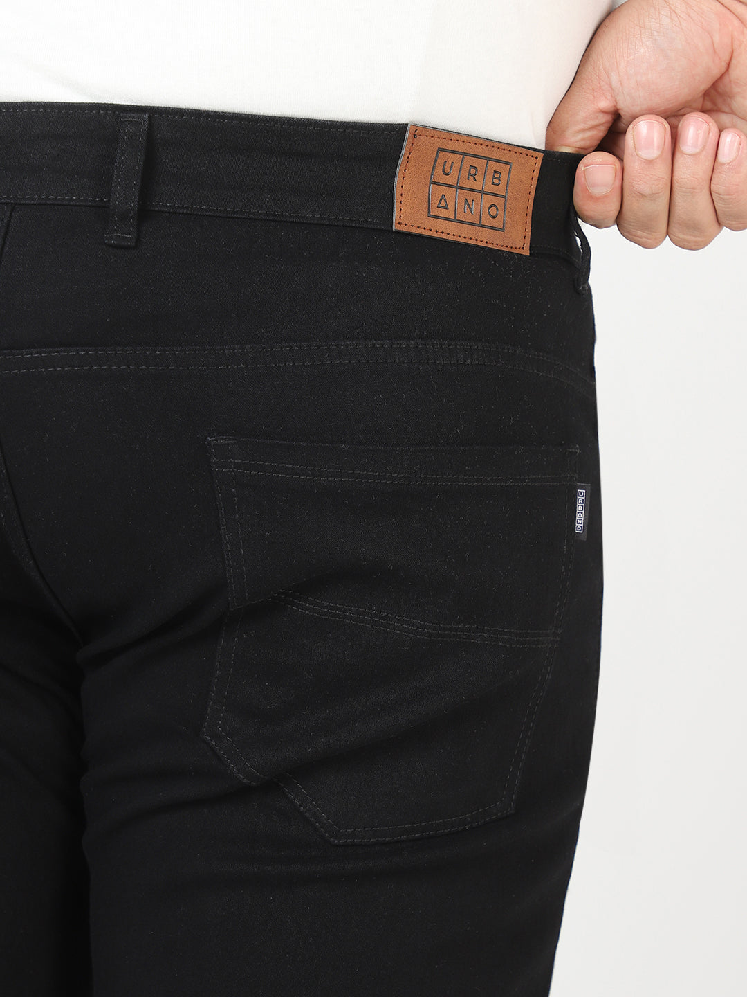 Plus Regular Men Black Jeans