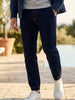 Plus Men's Dark Blue Regular Fit Washed Joggers Jeans Stretchable