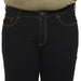 Plus Men's Jet Black Regular Fit Washed Jeans Stretchable
