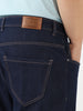 Plus Men's Dark Blue Regular Fit Washed Jeans Stretchable