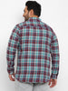 Plus Men's Maroon Cotton Full Sleeve Regular Fit Casual Checkered Shirt