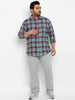 Plus Men's Maroon Cotton Full Sleeve Regular Fit Casual Checkered Shirt