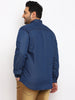 Urbano Plus Men's Navy Blue Full Sleeve Regular Fit Casual Denim Shirt