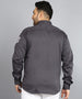 Urbano Plus Men's Grey Cotton Full Sleeve Regular Fit Casual Solid Shirt