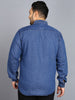 Urbano Plus Men's Blue Denim Full Sleeve Regular Fit Washed Casual Shirt