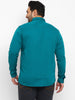 Plus Men's Green Cotton Full Sleeve Regular Fit Casual Solid Shirt
