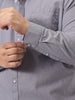 Plus Men's Lavender Cotton Full Sleeve Regular Fit Casual Solid Slub Shirt with Spread Collar
