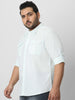 Men's Pastel Blue Cotton Full Sleeve Regular Fit Casual Solid Shirt