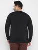 Urbano Plus Men's Black Color-Block Regular Fit Full Sleeve Cotton T-Shirt