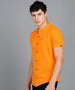 Men's Solid Cotton Slim Fit Polo Shirt with Mandarin Collar