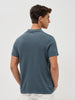 Men's Dark Grey Solid Regular Fit Half Sleeve Cotton Polo T-Shirt