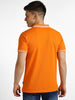 Urbano Fashion Men's Orange Solid Slim Fit Half Sleeve Cotton Polo T-Shirt
