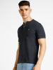Urbano Fashion Men's Grey Solid Slim Fit Half Sleeve Cotton Polo T-Shirtwith Mandarin Collar