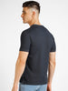 Urbano Fashion Men's Grey Solid Slim Fit Half Sleeve Cotton Polo T-Shirtwith Mandarin Collar