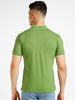 Urbano Fashion Men's Green Solid Slim Fit Half Sleeve Cotton Polo T-Shirt with Mandarin Collar